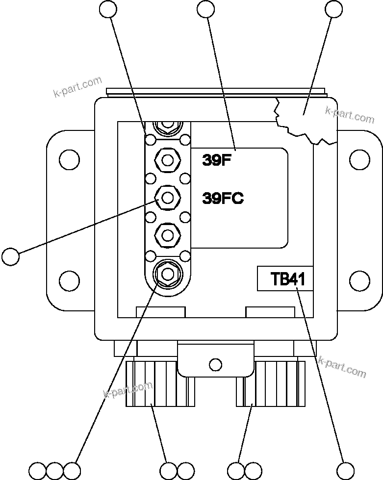 Komatsu parts book diagram for AFE50-CH 830E S/N A30818-A30819 & A30821 & A30826-A30830   ANTELOPE COAL: JUNCTION BOX ASSEMBLY - R.H. (EK7633)