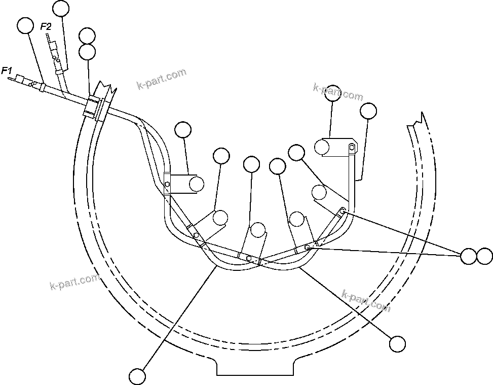 Komatsu parts book diagram for AFE50-CH 830E S/N A30818-A30819 & A30821 & A30826-A30830   ANTELOPE COAL: ALTERNATOR - 26F2 - 4