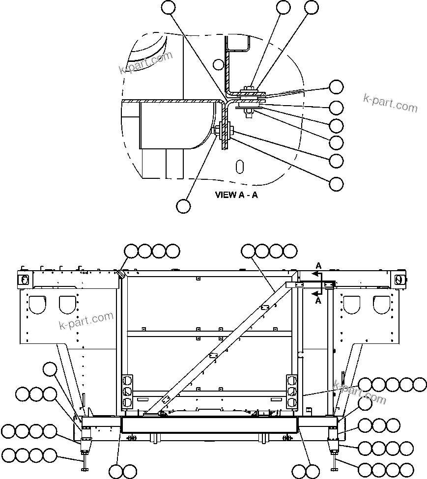 Komatsu parts book diagram for AFE50-CK 830E S/N A30825   APPALACHIAN FUEL: LADDER, STEPS & PLATFORMS