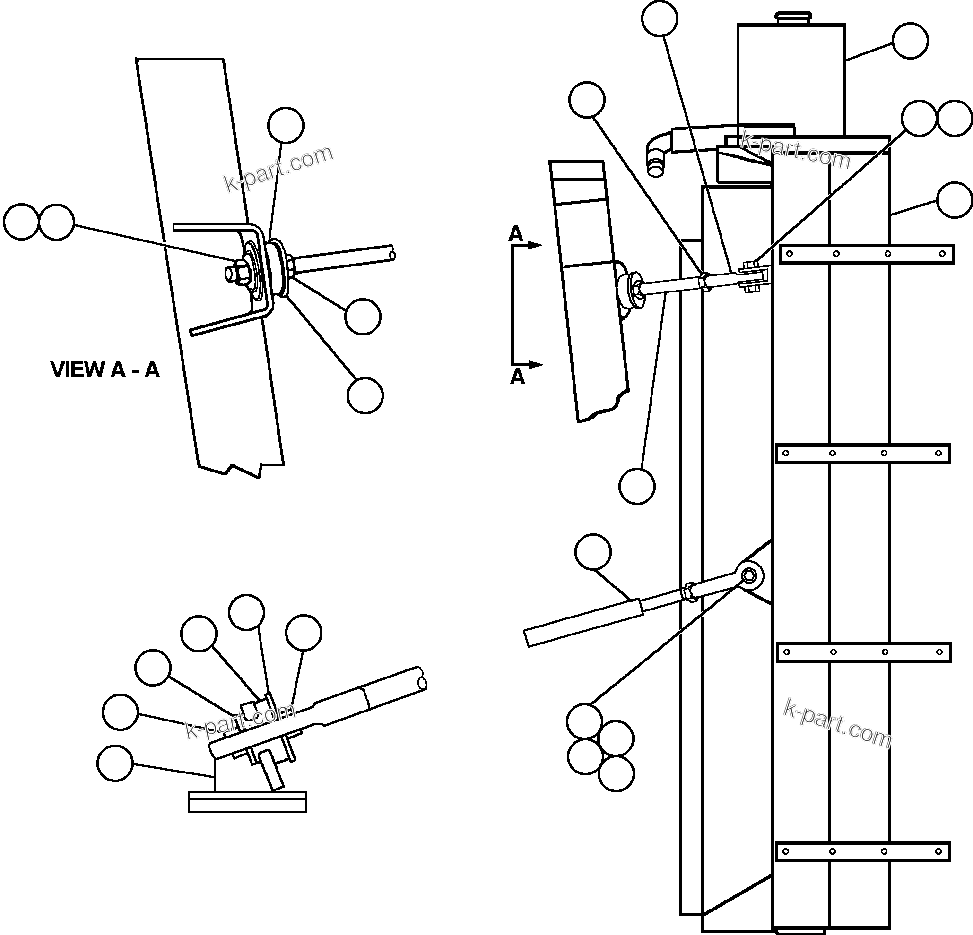 Komatsu parts book diagram for AFE50-CK 830E S/N A30825   APPALACHIAN FUEL: RADIATOR MOUNTING