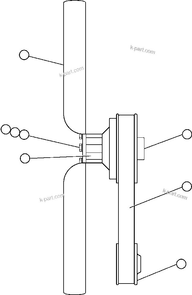 Komatsu parts book diagram for AFE50-CK 830E S/N A30825   APPALACHIAN FUEL: FAN & FAN DRIVE