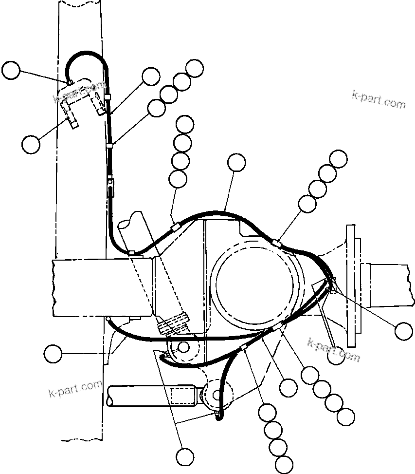 Komatsu parts book diagram for AFE50-CK 830E S/N A30825   APPALACHIAN FUEL: FRONT LUBRICATION GROUP