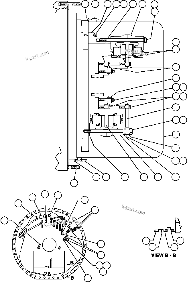 Komatsu parts book diagram for AFE50-CK 830E S/N A30825   APPALACHIAN FUEL: REAR DISC & BRAKE INSTL