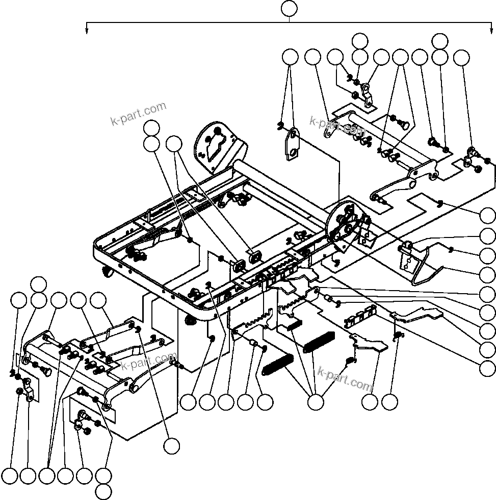 Komatsu parts book diagram for AFE50-CK 830E S/N A30825   APPALACHIAN FUEL: OPERATOR'S SEAT ASSEMBLY - 3 (EJ8295)