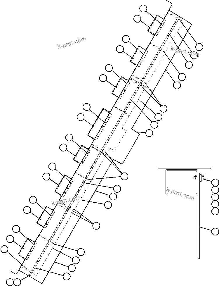 Komatsu parts book diagram for AFE50-CK 830E S/N A30825   APPALACHIAN FUEL: MUD FLAP INSTALLATION - 5