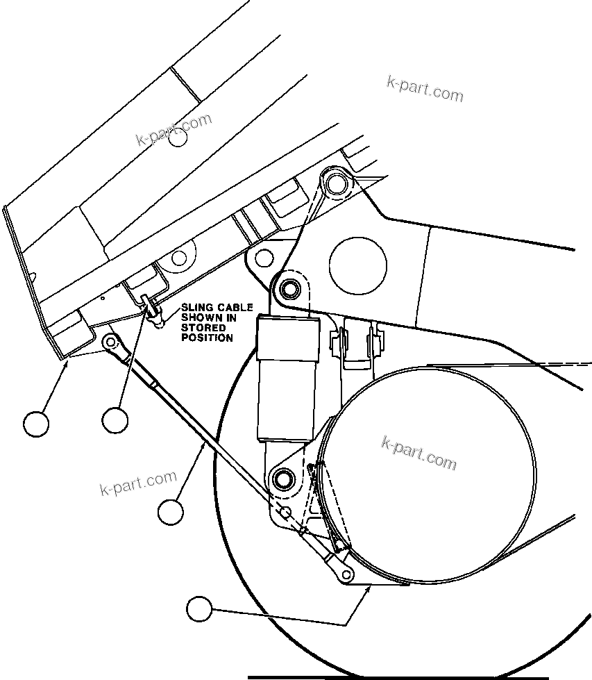 Komatsu parts book diagram for AFE50-CK 830E S/N A30825   APPALACHIAN FUEL: BODY CABLE SLING INSTALLATION