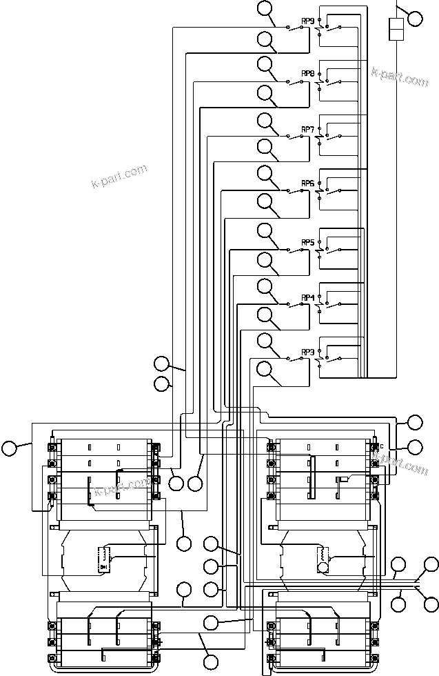 Komatsu parts book diagram for AFE50-CK 830E S/N A30825   APPALACHIAN FUEL: ELECTRIC POWER COMPONENTS WIRING - 1