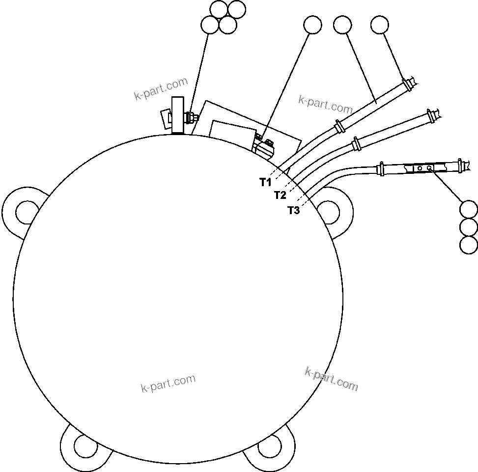 Komatsu parts book diagram for AFE50-CK 830E S/N A30825   APPALACHIAN FUEL: ALTERNATOR EXTERNAL WIRING CONNECTIONS