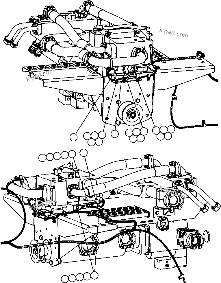Komatsu parts book diagram for AFE50-CK 830E S/N A30825   APPALACHIAN FUEL: VHMS INSTALLATION - 1