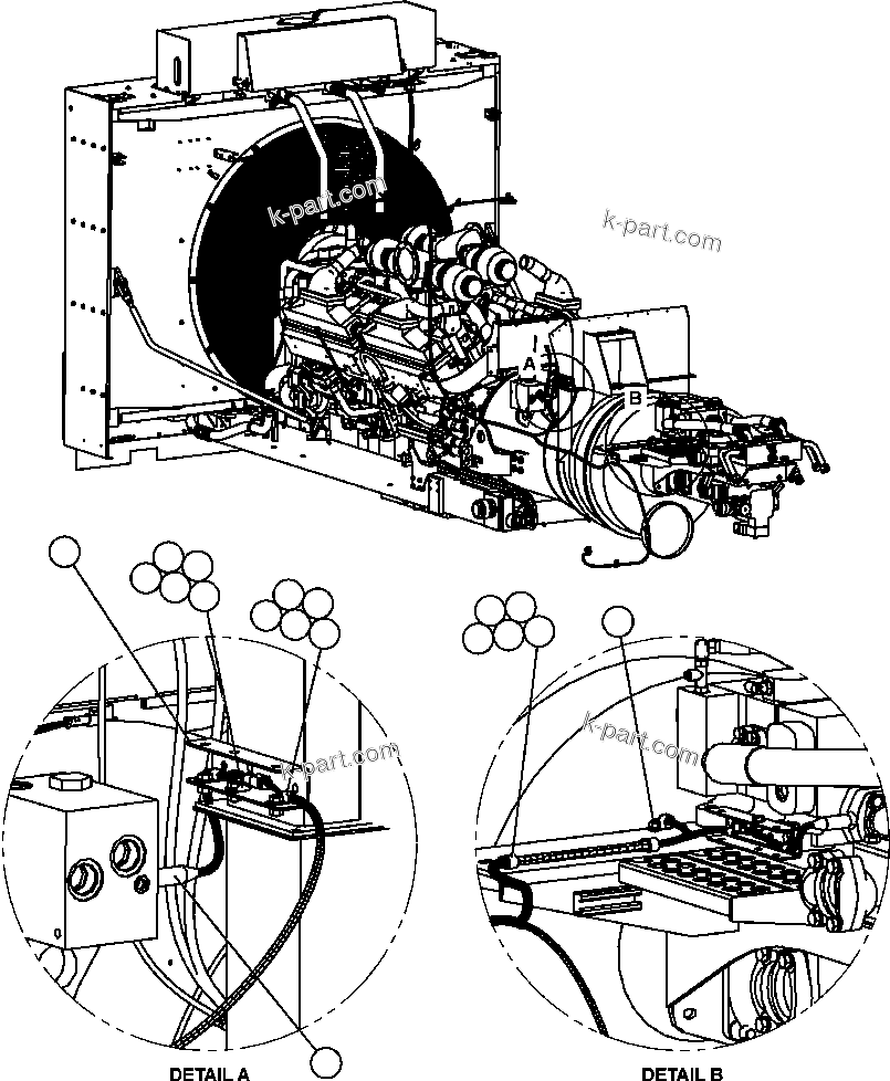 Komatsu parts book diagram for AFE50-CK 830E S/N A30825   APPALACHIAN FUEL: VHMS INSTALLATION - 2