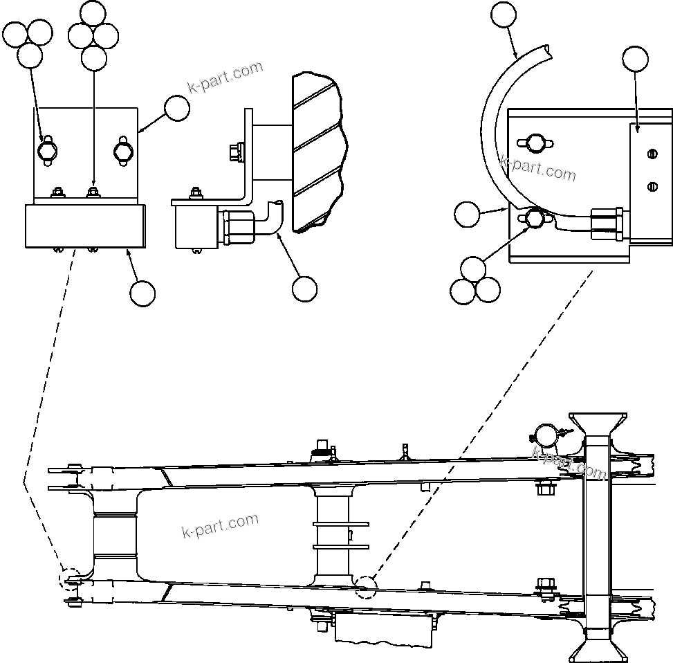 Komatsu parts book diagram for AFE50-CK 830E S/N A30825   APPALACHIAN FUEL: HOIST LIMIT & BODY-UP INTERLOCK SWITCH