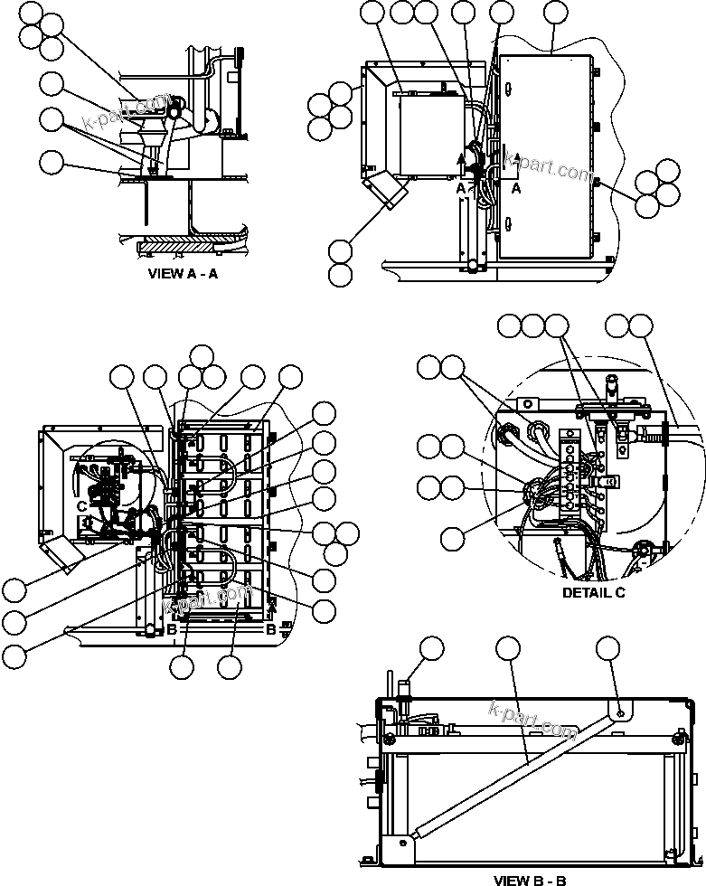Komatsu parts book diagram for AFE50-CK 830E S/N A30825   APPALACHIAN FUEL: BATTERIES, BATTERY BOX & WIRING