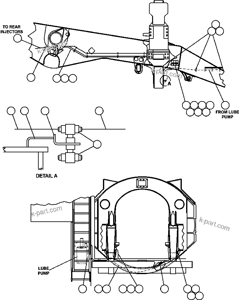 Komatsu parts book diagram for AFE50-CK 830E S/N A30825   APPALACHIAN FUEL: AUTOMATIC LUBRICATION SYSTEM - 1