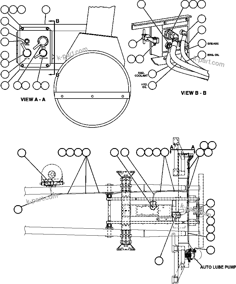 Komatsu parts book diagram for AFE50-CK 830E S/N A30825   APPALACHIAN FUEL: SERVICE CENTER - L.H.