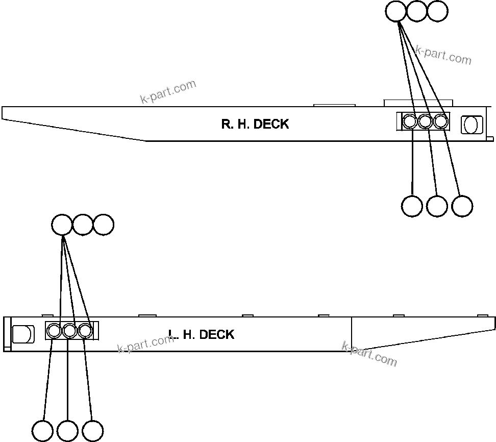 Komatsu parts book diagram for AFE50-CK 830E S/N A30825   APPALACHIAN FUEL: PAYLOAD METER III - INDICATOR LIGHTS