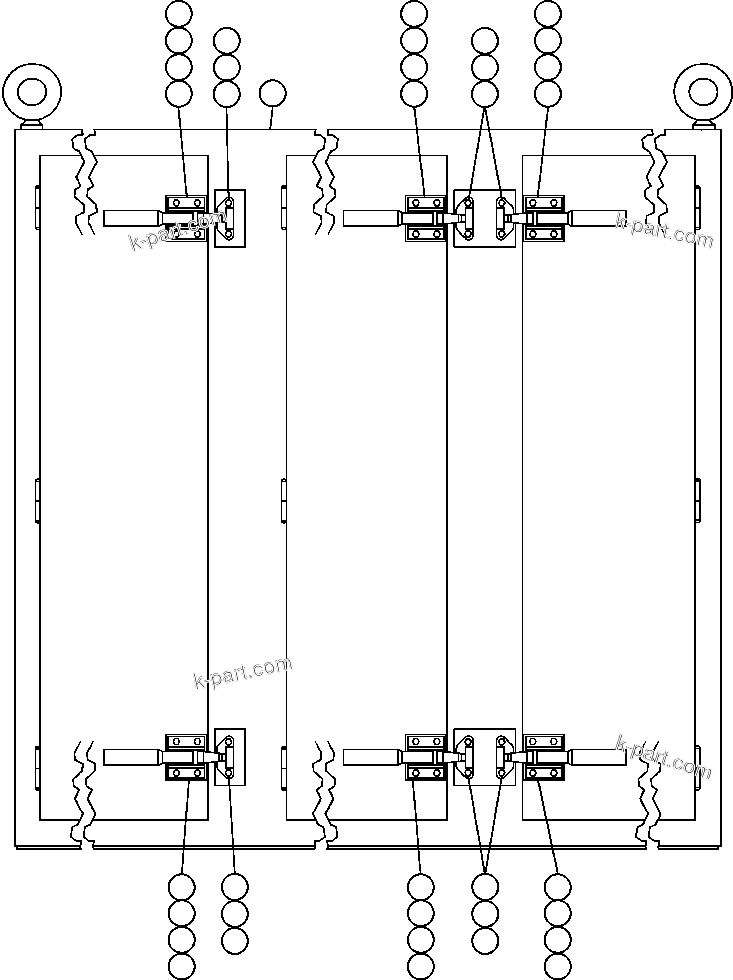 Komatsu parts book diagram for AFE50-CK 830E S/N A30825   APPALACHIAN FUEL: CONTROL CABINET - OUTER FRONT