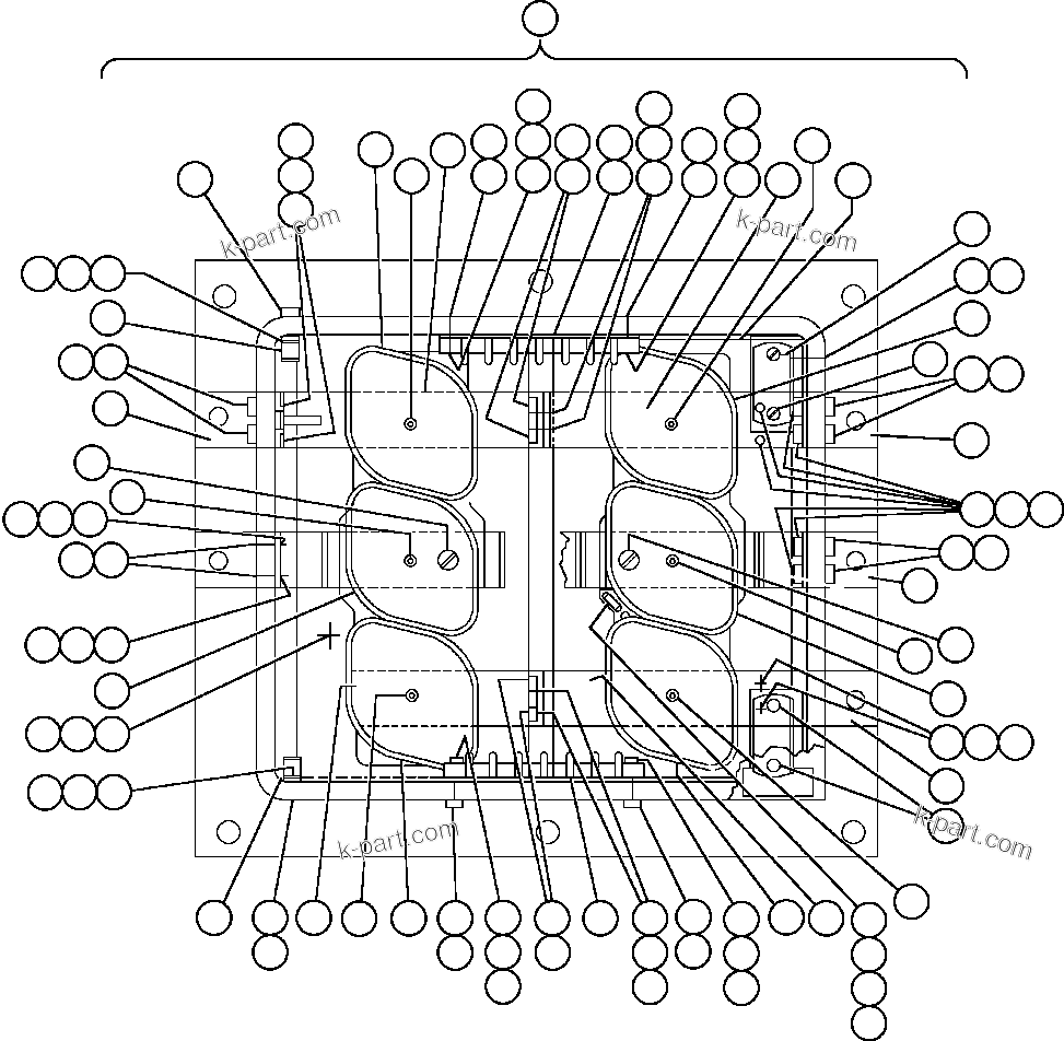 Komatsu parts book diagram for AFE50-CK 830E S/N A30825   APPALACHIAN FUEL: PANEL - A.F.S.E. (PB8838)