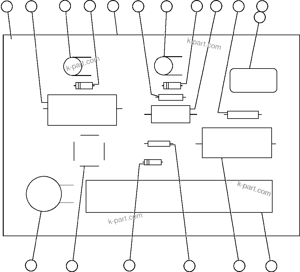 Komatsu parts book diagram for AFE50-CK 830E S/N A30825   APPALACHIAN FUEL: PANEL - F.D.P. (VE6113)