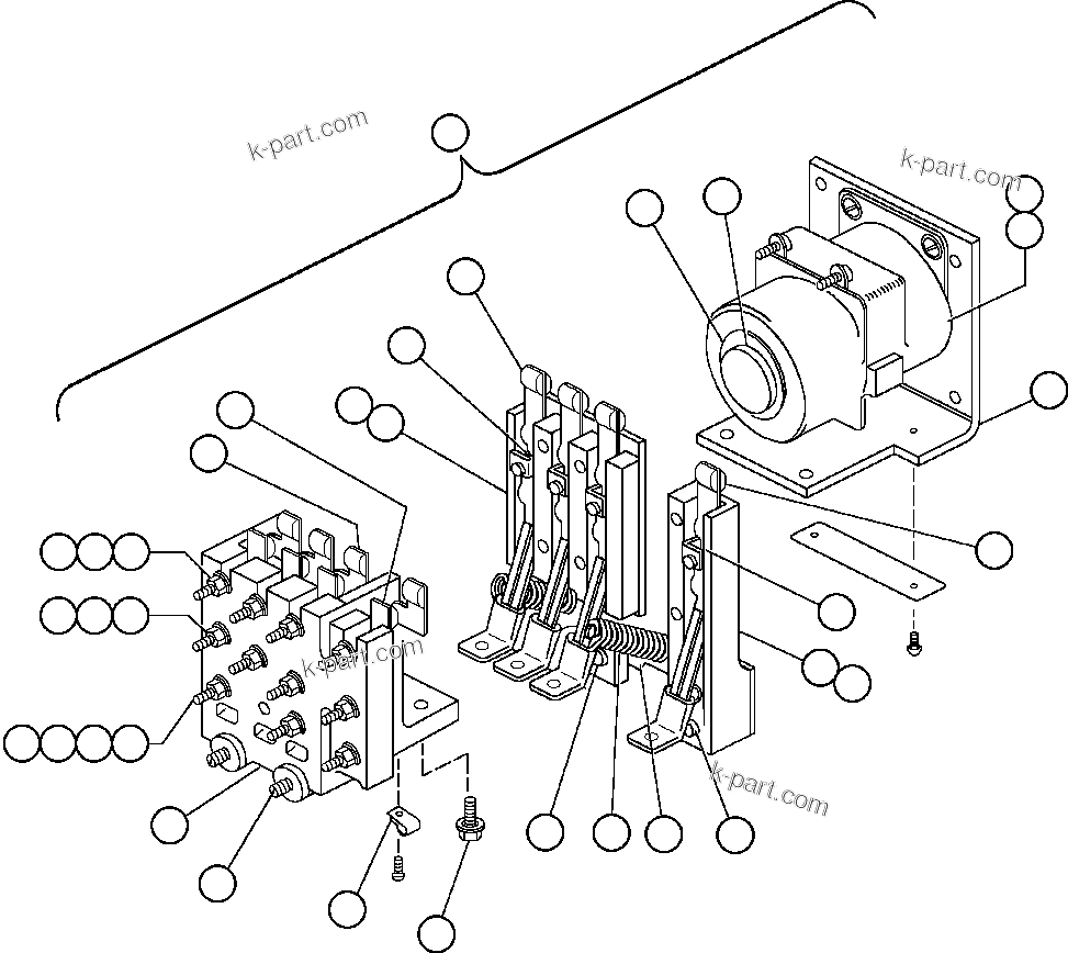 Komatsu parts book diagram for AFE50-CK 830E S/N A30825   APPALACHIAN FUEL: RELAY - CPR & GFR (VG7043)