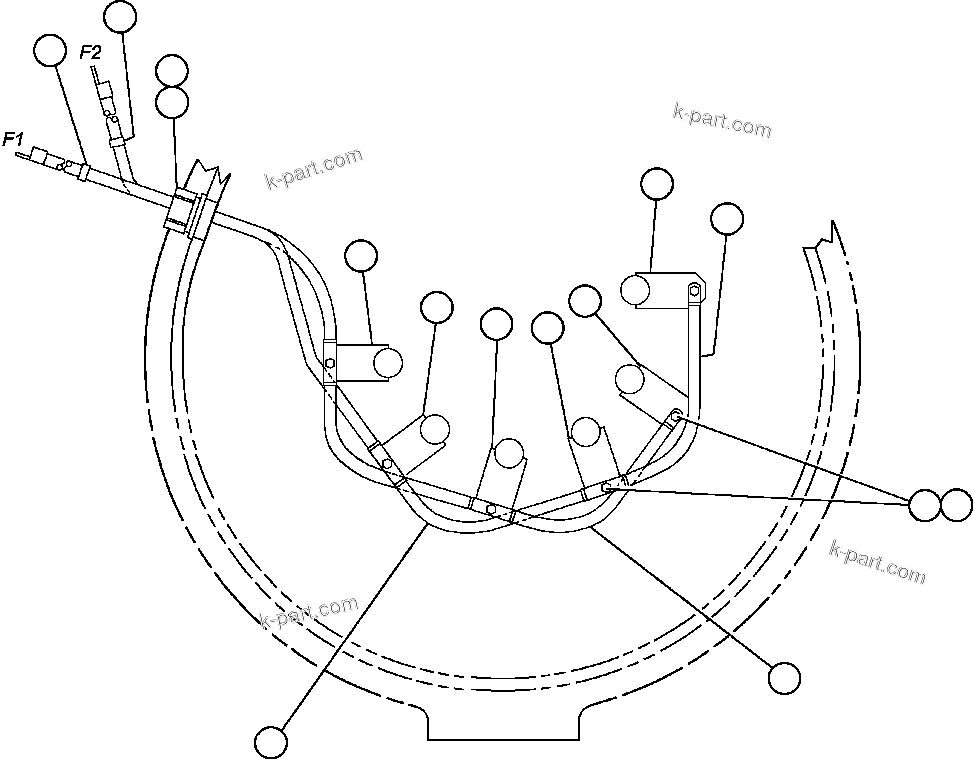 Komatsu parts book diagram for AFE50-CK 830E S/N A30825   APPALACHIAN FUEL: ALTERNATOR - 26F2 - 4