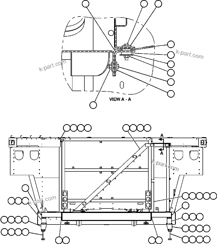 Komatsu parts book diagram for AFE50-CP 830E S/N A30842-A30844              ANTELOPE COAL: LADDER, STEPS & PLATFORMS