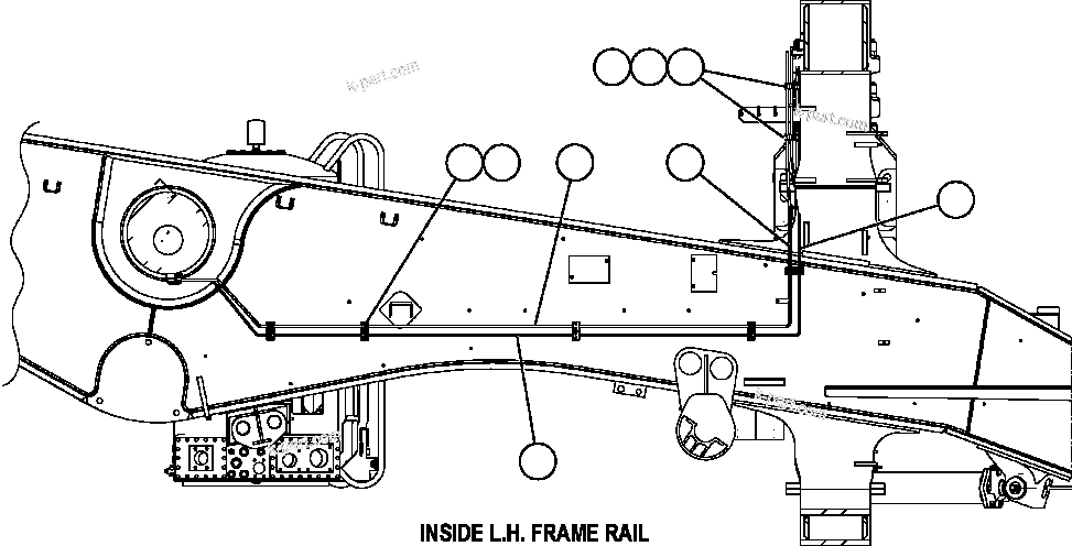 Komatsu parts book diagram for AFE50-CP 830E S/N A30842-A30844              ANTELOPE COAL: REAR BRAKE PIPING - 1