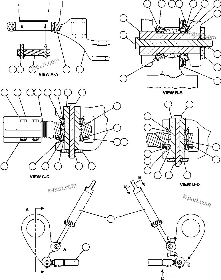 Komatsu parts book diagram for AFE50-CP 830E S/N A30842-A30844              ANTELOPE COAL: STEERING ARMS & LINKAGE