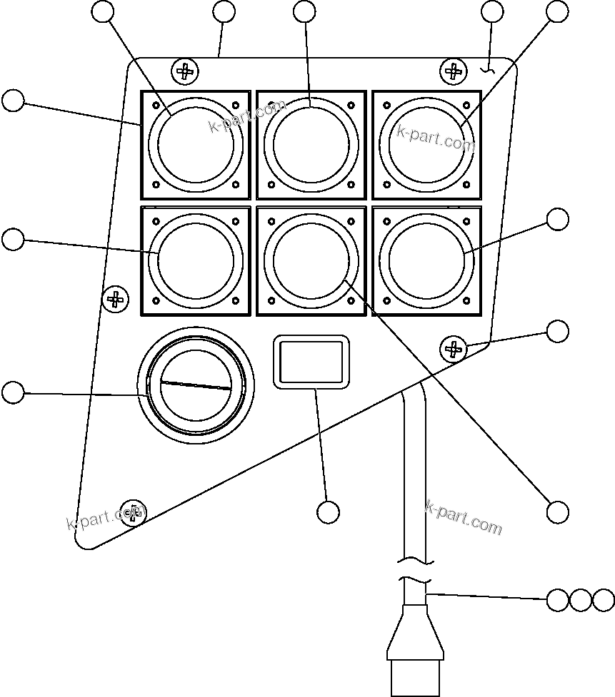 Komatsu parts book diagram for AFE50-CP 830E S/N A30842-A30844              ANTELOPE COAL: UPPER L.H. DASH MODULE (SM5164)