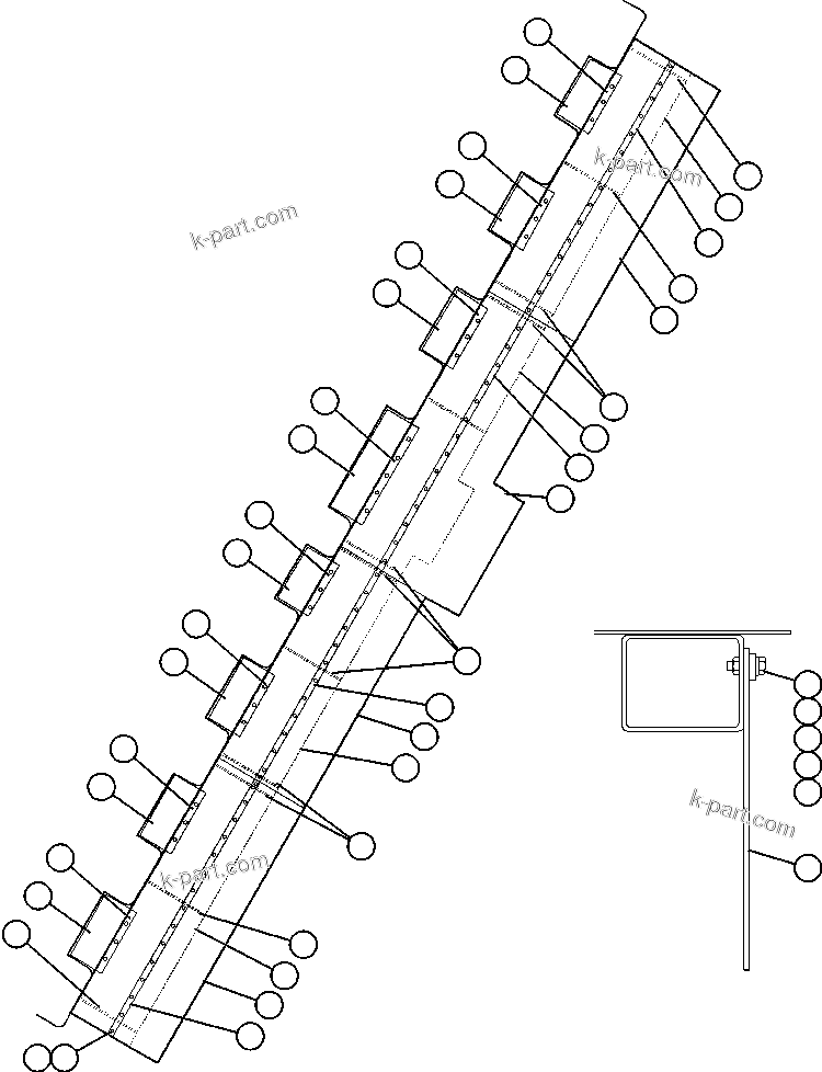 Komatsu parts book diagram for AFE50-CP 830E S/N A30842-A30844              ANTELOPE COAL: MUD FLAP INSTALLATION - 5