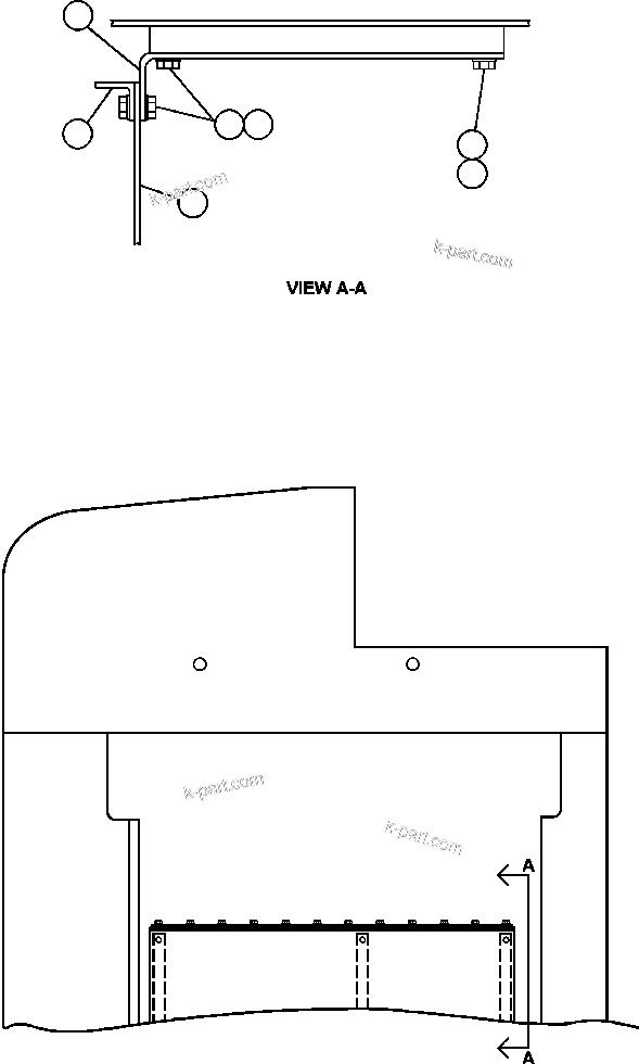 Komatsu parts book diagram for AFE50-CP 830E S/N A30842-A30844              ANTELOPE COAL: UNDER CAB MUDFLAP INSTALLATION