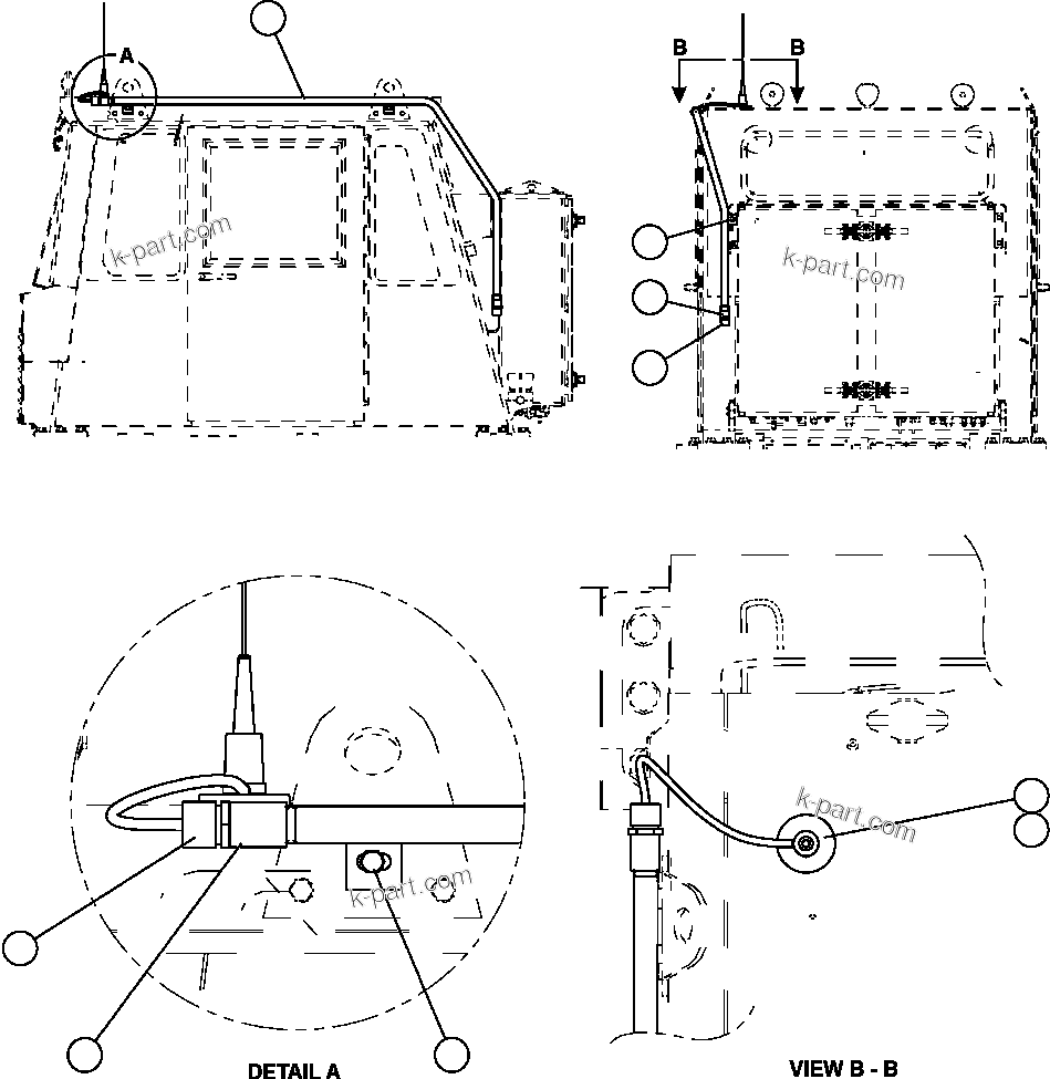 Komatsu parts book diagram for AFE50-CP 830E S/N A30842-A30844              ANTELOPE COAL: ORBCOMM CAB INSTALLATION
