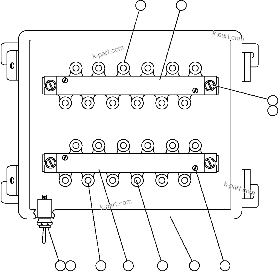 Komatsu parts book diagram for AFE50-CP 830E S/N A30842-A30844              ANTELOPE COAL: R.H. JUNCTION BOX ASSEMBLY
