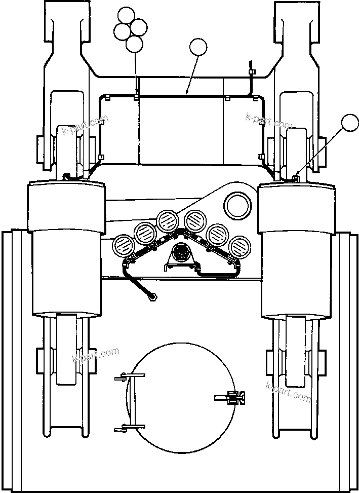 Komatsu parts book diagram for AFE50-CP 830E S/N A30842-A30844              ANTELOPE COAL: TWO-SPEED RETARDING INSTALLATION