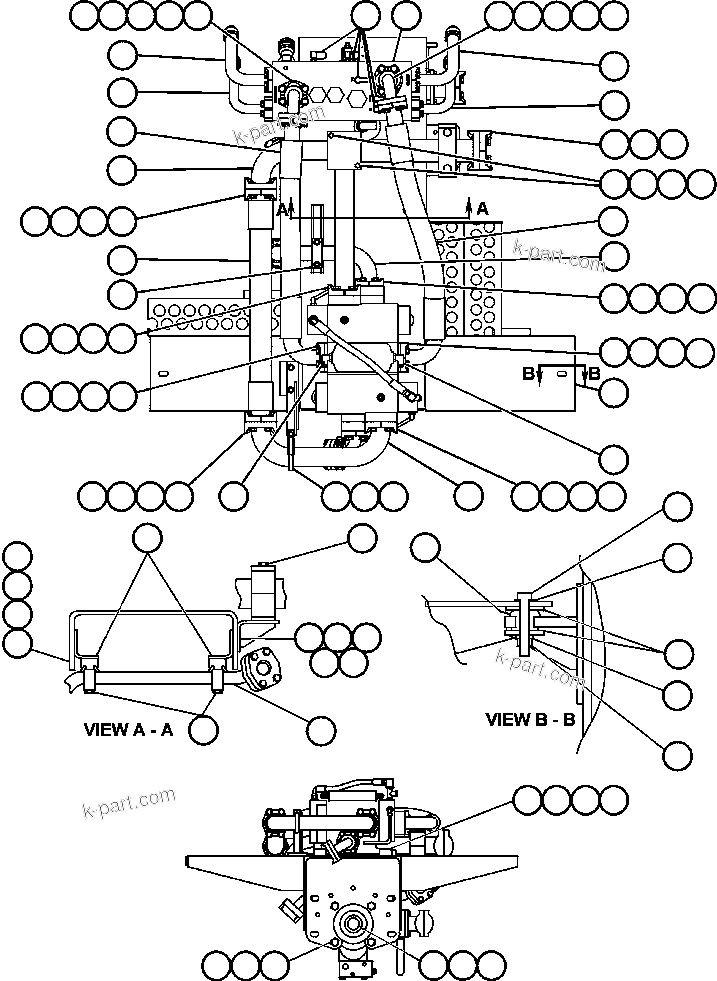 Komatsu parts book diagram for AFE50-CP 830E S/N A30842-A30844              ANTELOPE COAL: PUMP/VALVE MODULE