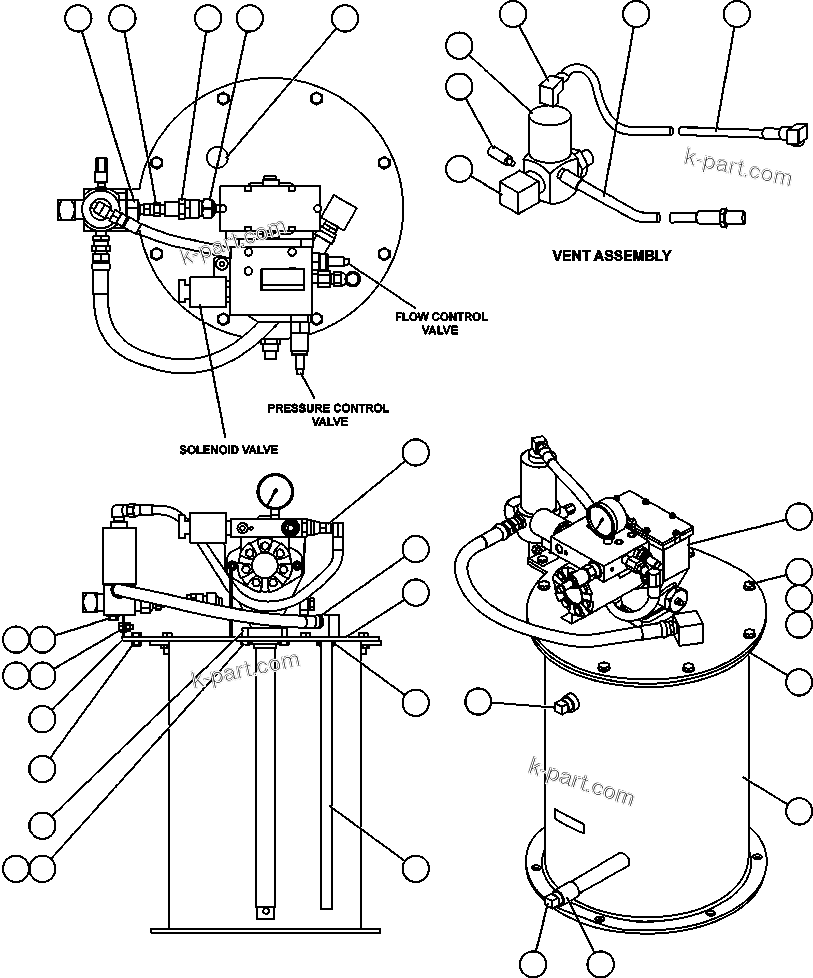 Komatsu parts book diagram for AFE50-CP 830E S/N A30842-A30844              ANTELOPE COAL: LUBE PUMP/CONTAINER ASSEMBLY (PC1768)