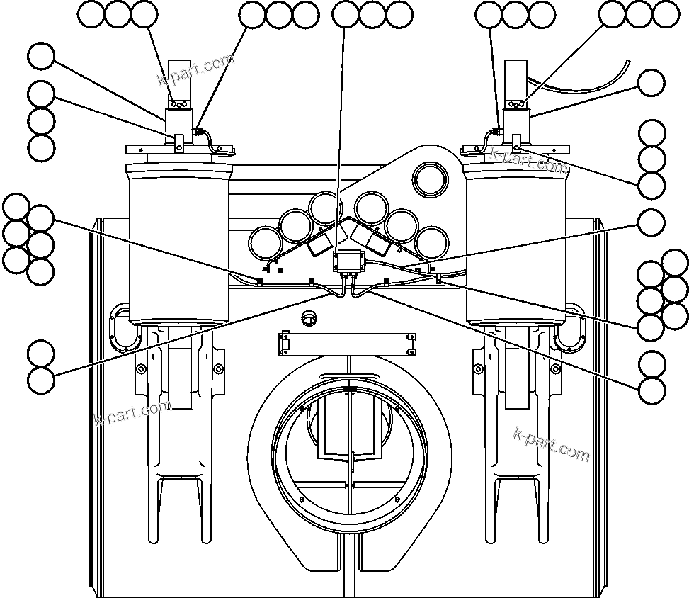 Komatsu parts book diagram for AFE50-CP 830E S/N A30842-A30844              ANTELOPE COAL: PAYLOAD METER III - REAR SUSPENSIONS