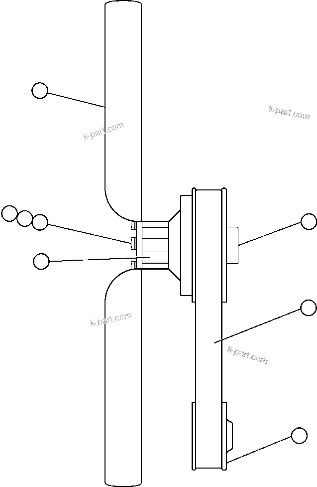 Komatsu parts book diagram for AFE50-CX 830E S/N A30871     I.O.C.C.: FAN & FAN DRIVE