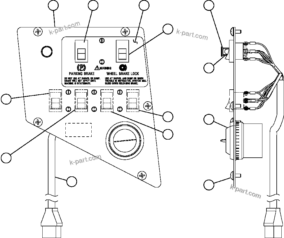Komatsu parts book diagram for AFE50-CX 830E S/N A30871     I.O.C.C.: UPPER R.H. DASH MODULE (SM5458)