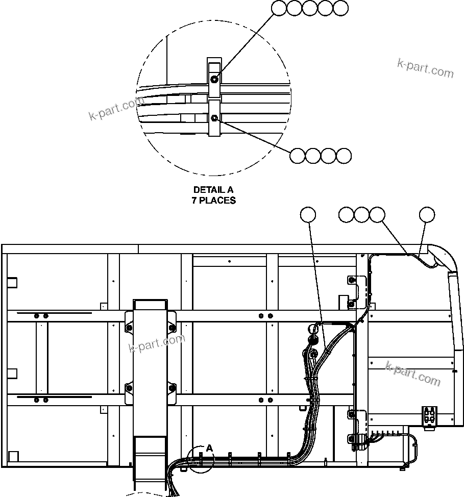 Komatsu parts book diagram for AFE50-CX 830E S/N A30871     I.O.C.C.: RIGHT DECK WIRING