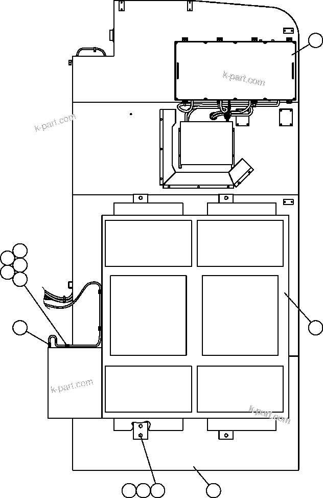 Komatsu parts book diagram for AFE50-CX 830E S/N A30871     I.O.C.C.: RIGHT DECK ELECTRICAL GROUP