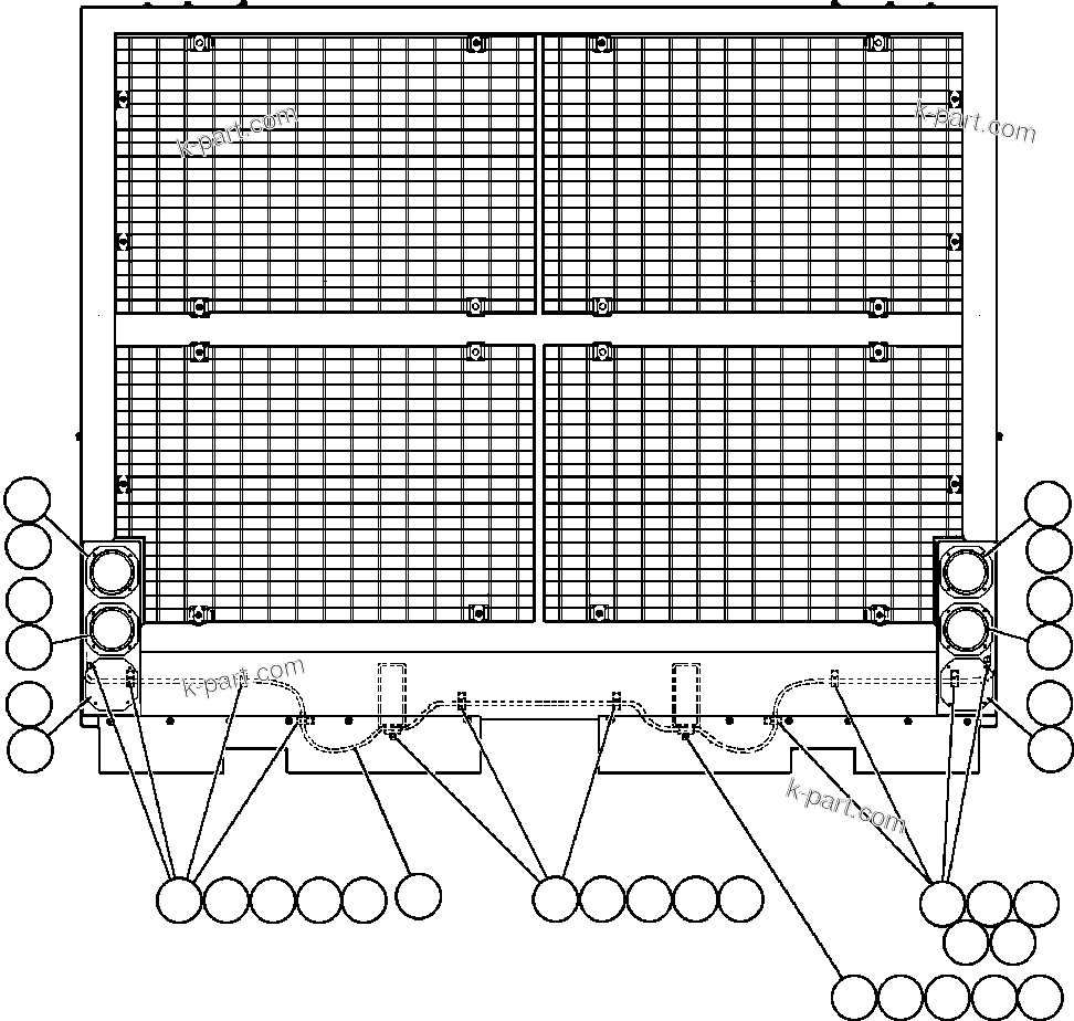 Komatsu parts book diagram for AFE50-CX 830E S/N A30871     I.O.C.C.: HEADLIGHT INSTALLATION