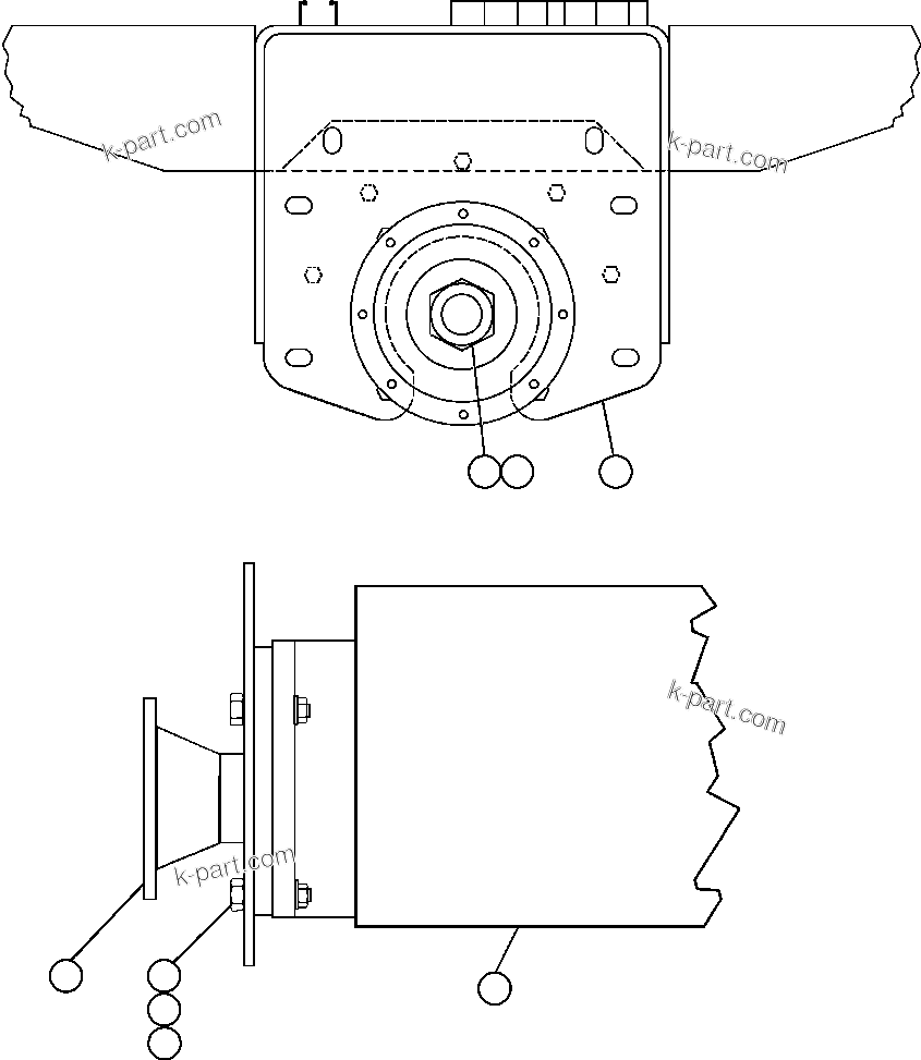 Komatsu parts book diagram for AFE50-CX 830E S/N A30871     I.O.C.C.: HOIST PUMP INSTALLATION