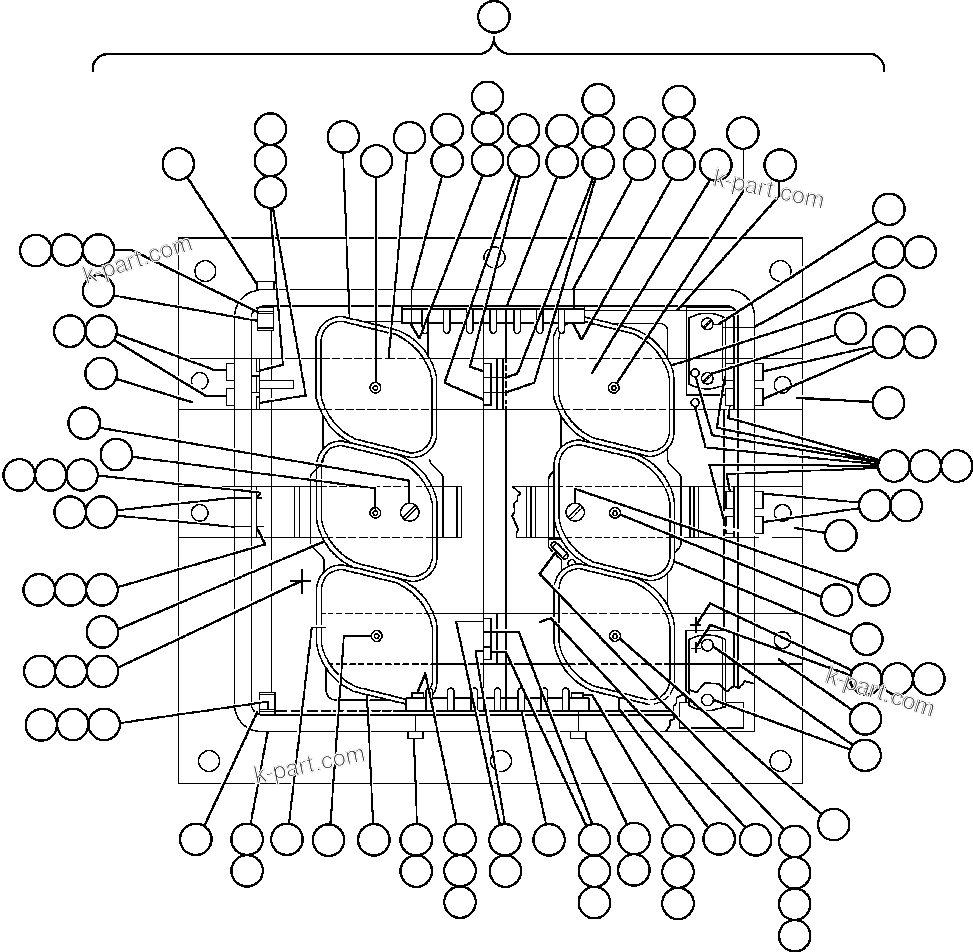 Komatsu parts book diagram for AFE50-CX 830E S/N A30871     I.O.C.C.: PANEL - A.F.S.E. (PB8838)