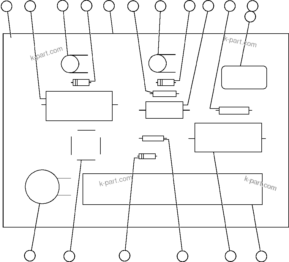 Komatsu parts book diagram for AFE50-CX 830E S/N A30871     I.O.C.C.: PANEL - F.D.P. (VE6113)