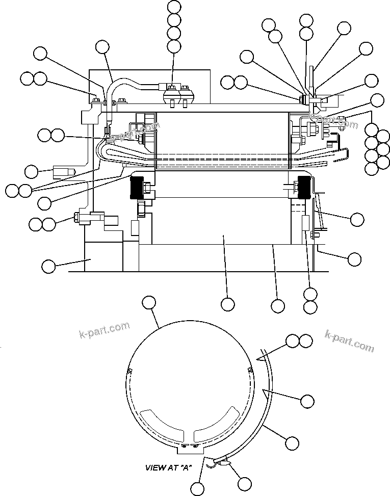 Komatsu parts book diagram for AFE50-CX 830E S/N A30871     I.O.C.C.: ALTERNATOR - 26F2 (PB9658)