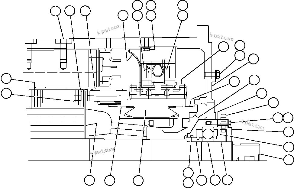 Komatsu parts book diagram for AFE50-CX 830E S/N A30871     I.O.C.C.: MOTORIZED WHEEL - 787FS11 - 5
