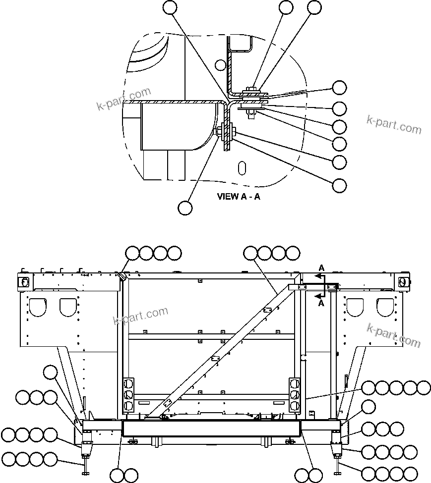 Komatsu parts book diagram for AFE50-CZ 830E S/N A30886    I.O.C.C.: LADDER, STEPS & PLATFORMS