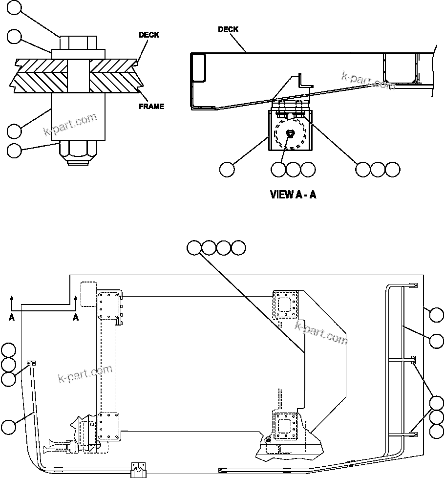 Komatsu parts book diagram for AFE50-CZ 830E S/N A30886    I.O.C.C.: L.H. DECK MOUNTING & MISCELLANEOUS