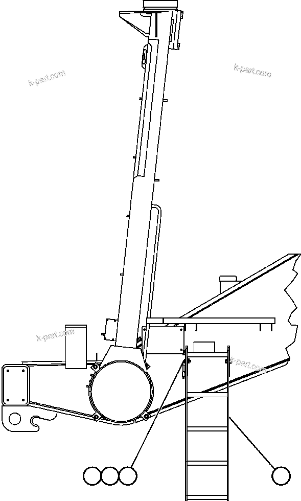 Komatsu parts book diagram for AFE50-CZ 830E S/N A30886    I.O.C.C.: ACCESS LADDERS INSTALLATION