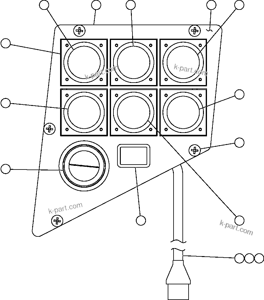 Komatsu parts book diagram for AFE50-CZ 830E S/N A30886    I.O.C.C.: UPPER L.H. DASH MODULE (SM5164)